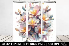 Abstract Pastel Shiny Freesia | 20 oz Tumbler Product Image 2