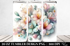 Abstract Pastel Shiny Freesia | 20 oz Tumbler Product Image 2
