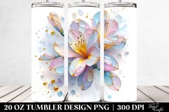Abstract Pastel Shiny Freesia | 20 oz Tumbler Product Image 2