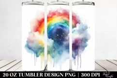 Colorful Abstract Rainbow Clipart 20 Oz Tumbler Product Image 2