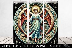 Colorful Christmas Angel Design, High-Res 20 Oz Tumbler Product Image 2