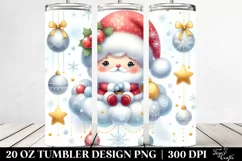Whimsical Santa with Ornaments 20 Oz Tumbler Product Image 2