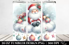 Whimsical Santa with Ornaments 20 Oz Tumbler Product Image 2