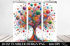Colorful Watercolor Vibrant Tree | 20 Oz Tumbler Product Image 2