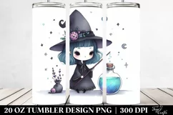 Watercolor Gothic Witch, Magic Potion | 20 oz Tumbler Product Image 2