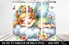Colorful Fairy Napping Cloud Whimsical | 20 Oz Tumbler Product Image 2