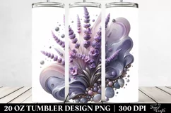 Lavender Marble Watercolor Splash | 20 Oz Tumbler Product Image 2
