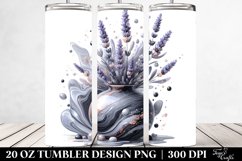 Lavender Marble Watercolor Splash | 20 Oz Tumbler Product Image 2