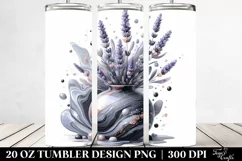 Lavender Marble Watercolor Splash | 20 Oz Tumbler Product Image 2