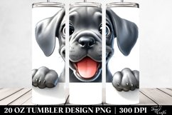 Funny Baby Great Dane White Paper | 20 Oz Tumbler Product Image 2