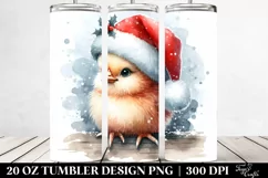 Cute Chicken with Santa Hat, 20 Oz Tumbler Product Image 2