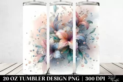 Azalea Watercolor Decor | 20 oz Tumbler Product Image 2