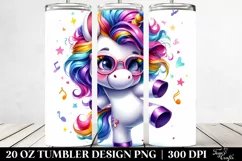 Cute Unicorn Watercolor Tumbler Product Image 2