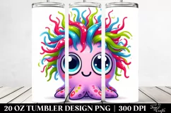 Colorful Baby Octopus Smiling | 20 Oz Tumbler Product Image 2