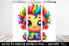 Colorful Baby Octopus Smiling | 20 Oz Tumbler Product Image 2