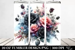 Colorful Black Roses Tumbler Product Image 2