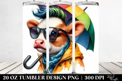 Baby Cow Watercolor Tumbler Product Image 2