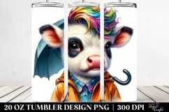 Baby Cow Watercolor Tumbler Product Image 2