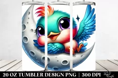 Colorful Baby Hummingbird Napping Clipart 20 Oz Tumbler Product Image 2