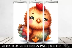 Colorful Plush Chicken Sewn | 20 Oz Tumbler Product Image 2