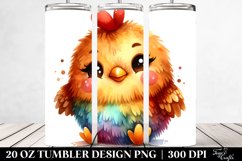 Colorful Plush Chicken Sewn | 20 Oz Tumbler Product Image 2