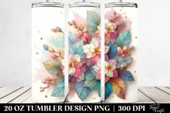 Abstract Stained Begonia | 20 oz Tumbler Product Image 2