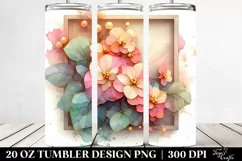 Abstract Stained Begonia | 20 oz Tumbler Product Image 2