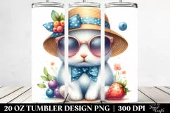 Sun Hat Rabbit With Sunglasses | 20 Oz Tumbler Product Image 2