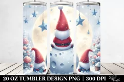 Retro Santa with Gnomes on Moon | 20 oz Tumbler Product Image 2