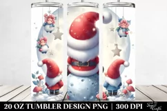 Retro Santa with Gnomes on Moon | 20 oz Tumbler Product Image 2
