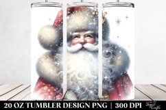 Glittery Santa Portrait 20 Oz Tumbler Product Image 2