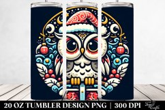 Colorful Christmas Owl Clipart Product Image 2