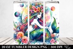 Vibrant Sitting Mermaid | 20 oz Tumbler Product Image 2