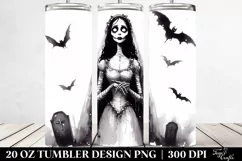 Vintage Halloween with Corpse Bride | 20 oz Tumbler Product Image 2