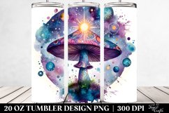 Magical Vibrant Mushroom, Transparent 20 Oz Tumbler Product Image 2