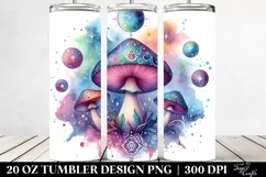 Magical Celestial Mushroom Clipart 20 Oz Tumbler Product Image 2