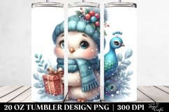 Cute Baby Peacock with Present 20 Oz Tumbler Product Image 2