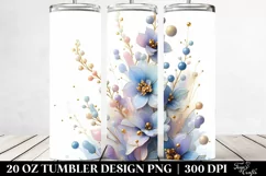 Shiny Delphinium Flower | 20 oz Tumbler Product Image 2