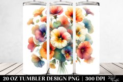 Colorful Nasturtium Bouquet Tumbler Product Image 2