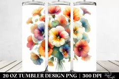 Colorful Nasturtium Bouquet Tumbler Product Image 2