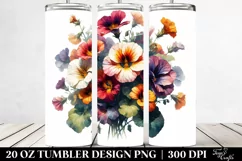 Colorful Nasturtium Bouquet Tumbler Product Image 2