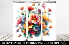 Colorful Nasturtium Bouquet Tumbler Product Image 2