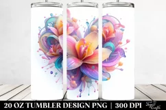 Abstract Vibrant Pastel Orchid Tumbler Design Product Image 2