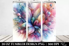 Abstract Vibrant Pastel Orchid Tumbler Design Product Image 2