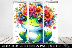 Vibrant Cartoon-Style Frog | 20 oz Tumbler Product Image 2