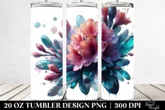 Abstract Rhododendron Clipart 20 Oz Tumbler Product Image 2
