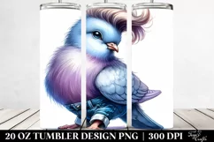 Expressive Baby Dove Drawing | 20 oz Tumbler Product Image 2