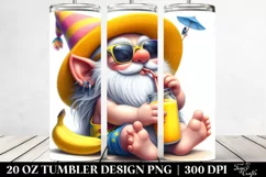 Beach Wear Gnome Drinking | 20 Oz Tumbler Product Image 2