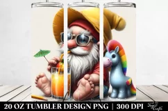 Digital Painting Pastel Gnome Tumbler Product Image 2