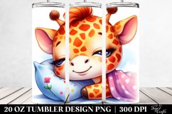 Colorful Cute Baby Giraffe Tumbler Product Image 2